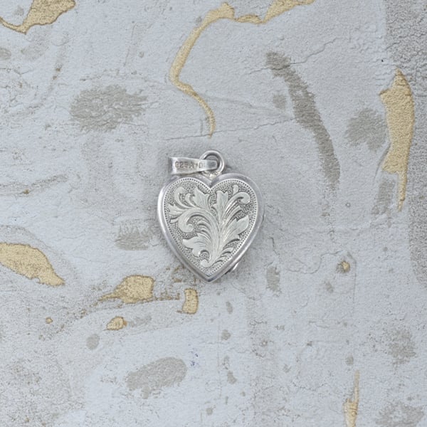Vintage Sterling Silver Heart Photo Locket by Andreas Daub - 2