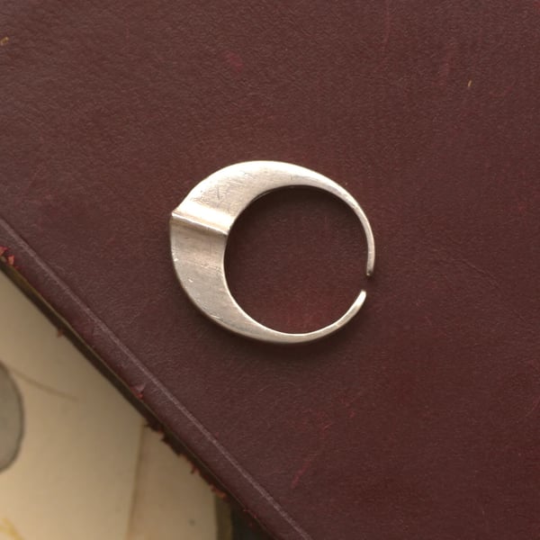 Vintage Sterling Silver Modernist Chunky Stacker Ring Statement Scandi