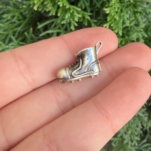 Vintage Silver Trainer Sneaker Shoe Charm Pendant - 2
