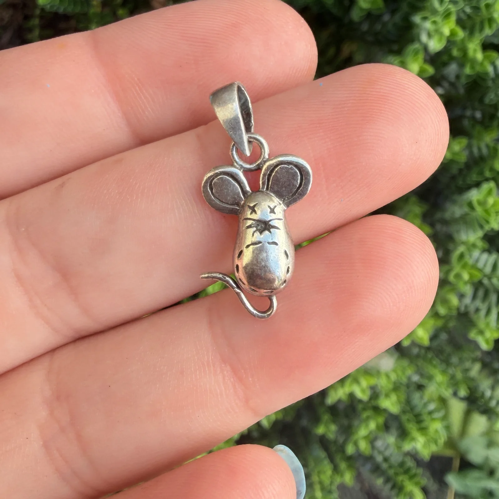 261001-004 — 261001-004-2.webp Sterling Silver Mouse Pendant Charm Cute