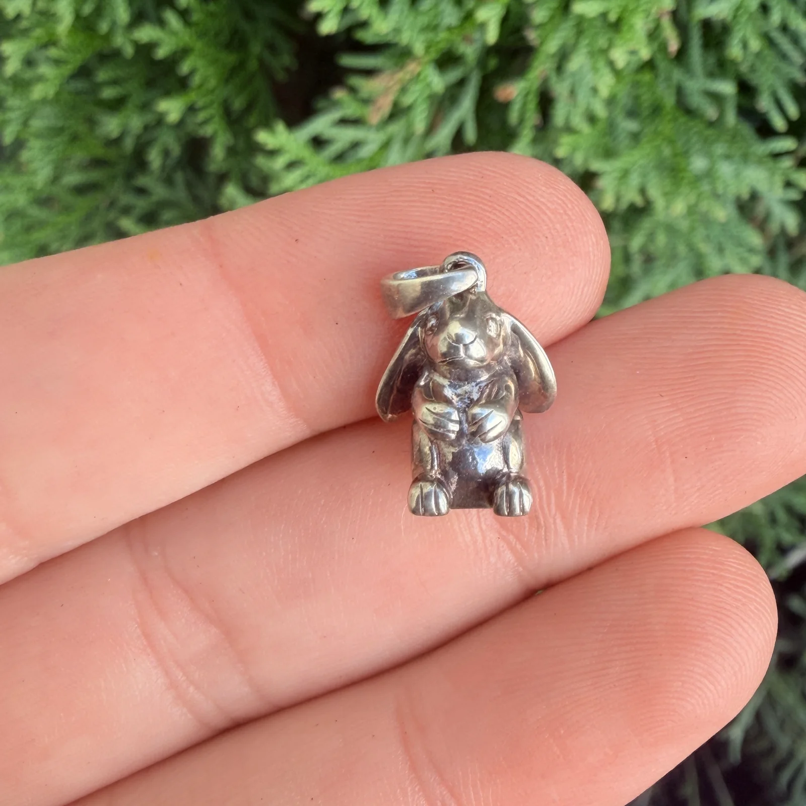 261001-009 — 261001-009-3.webp Sterling Silver Rabbit Pendant Charm Bunny Cute